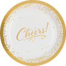 8th plate Cheers Golden Wishes round paper 23 cm