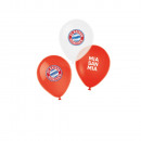 6 latex balloons FC Bayern Munich 4-color 27.5 cm