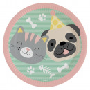 8th plate Hello Pets round paper 23 cm