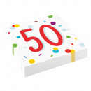 20 napkins Confetti Birthday 50 33 x 33 cm