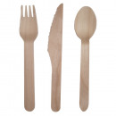 Cutlery Always Sunny FSC wood (8 knives, 8 spoons,