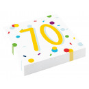 20 napkins Confetti Birthday 70 33 x 33 cm