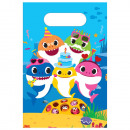 8 party bags Baby Shark paper 23.4 x 16.2 cm