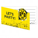 8 invitation cards BVB Dortmund 13.9 x 8 cm