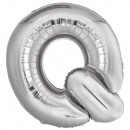 Capital letter Q silver foil balloon N34 pack