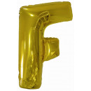 Capital letter F gold foil balloon N34 wrapped