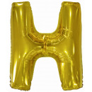 Capital letter H gold foil balloon N34 wrapped