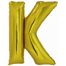 Capital letter K gold foil balloon N34 wrapped