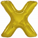 Big letter X gold foil balloon N34 wrapped