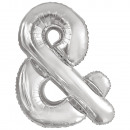 Big letter & silver foil balloon N34 pack