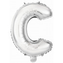 Wrapped mini letter C silver foil balloon N16