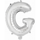 Wrapped mini letter G silver foil balloon N16