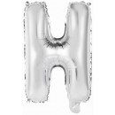 Mini letter H wrapped in silver foil balloon N16