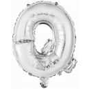 Mini letter Q wrapped in silver foil balloon N16