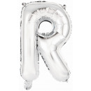 Mini letter R wrapped in silver foil balloon N16