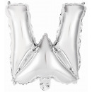 Mini letter W wrapped in silver foil balloon N16