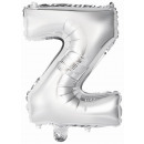 Wrapped mini letter Z silver foil balloon N16