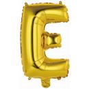 Mini Letter E Gold Foil Balloon N16 wrapped 34