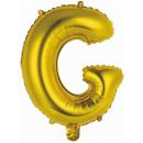 Mini Letter G Gold Foil Balloon N16 Wrapped 34