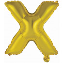 Mini Letter X Gold Foil Balloon N16 Wrapped 34