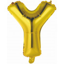 Mini Letter Y Gold Foil Balloon N16 Wrapped 34