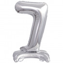 Mini number 7 with base silver foil balloon N16 v