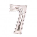 Medium Number 7 Silver Foil Balloon N26 Packed 61,