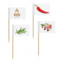 30 Flag Picks BBQ & Grill Party Wood/Paper