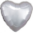 Standard metallic silver foil balloon heart C16 lo