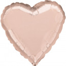 Standard Rose Gold Foil Balloon Heart C16 Wrapped