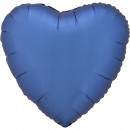 Standard Silk Luster Azure Foil Balloon Heart C1