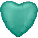 Standard Silk Luster Jade Green Foil Balloon Heart