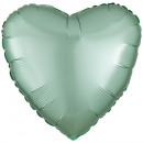 Standard Silk Luster Mint Green Foil Balloon Heart