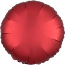 Standard Silk Luster Dark Red Foil Balloon Round C