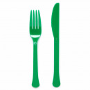 Cutlery plastic Evergreen 24 pieces