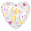 Standard Baby Girl Heart Foil Balloon C40 packed