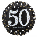 Normál holografikus csillogó születésnapi 50 fólia