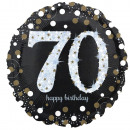 Normál holografikus pezsgő születésnapi 70 fólia B