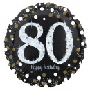 Normál holografikus csillogó születésnapi 80-as fó