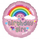 Standard HBD Rainbow Girl Foil Balloon C40 packed