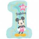 Large Shape Mickey 1st Birthday foil balloon H45 v