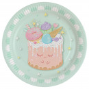 8th plate Crazy Cake round paper 23 cm