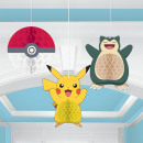 3 honeycomb ball decorations Pokémon 2024 paper