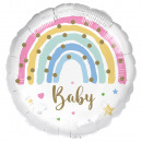 Standard Baby Pastel Rainbow Foil Balloon C40 pack