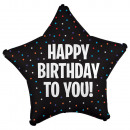 Large Shape Silk Luster Star HBD foil balloon H40