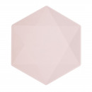 6 plate hexagonal Vert Decor, 26.1 x 22.6cm, pink