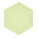 6 plate hexagonal Vert Decor, 26.1 x 22.6cm, green