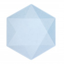 6 plate hexagonal Vert Decor, 26.1 x 22.6cm, blue