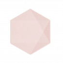 6 plate hexagonal Vert Decor, 20.8 x 18.1cm, pink