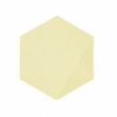 6 plate hexagonal Vert Decor, 20.8 x 18.1cm, yello